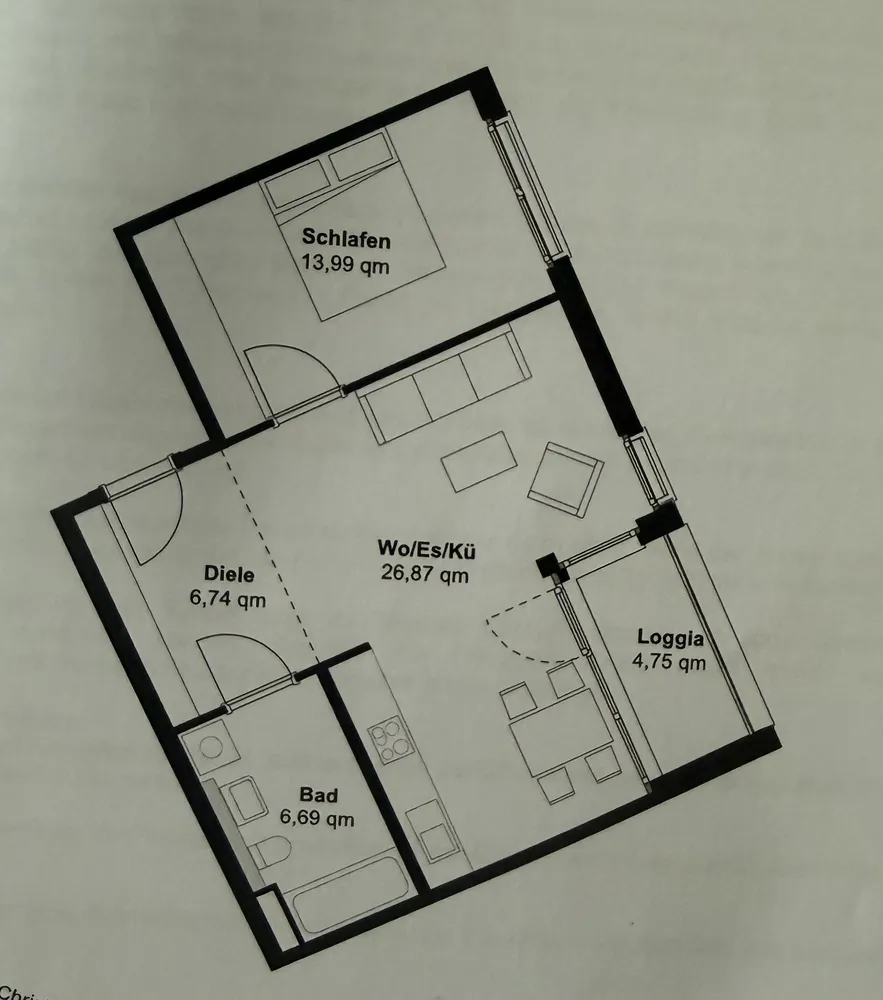 2 Zimmer Wohnung mit 57 m² in München – Bild 6