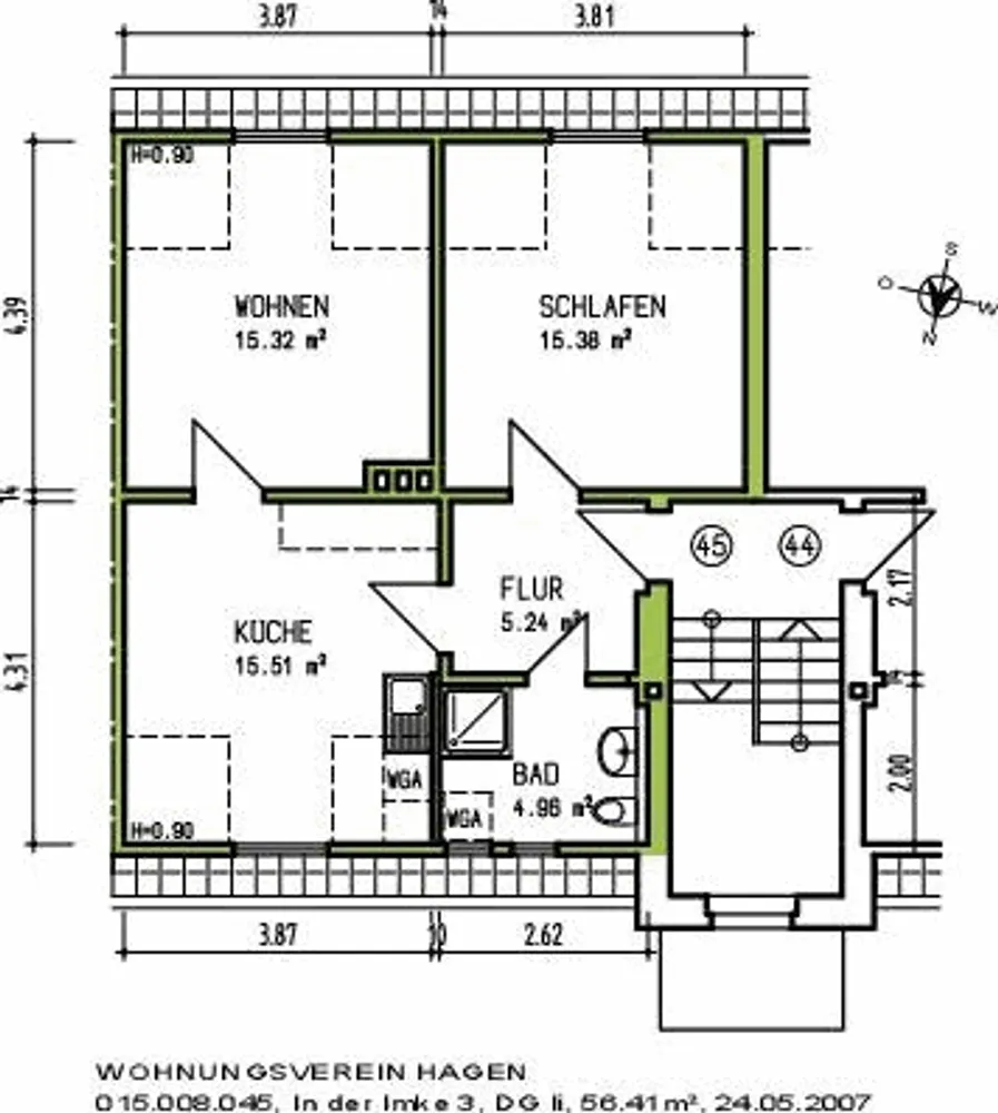 3 Zimmer Wohnung mit 56 m² in Hagen – Bild 7