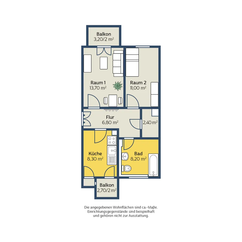 2 Zimmer Wohnung mit 51 m² in Leipzig – Bild 2