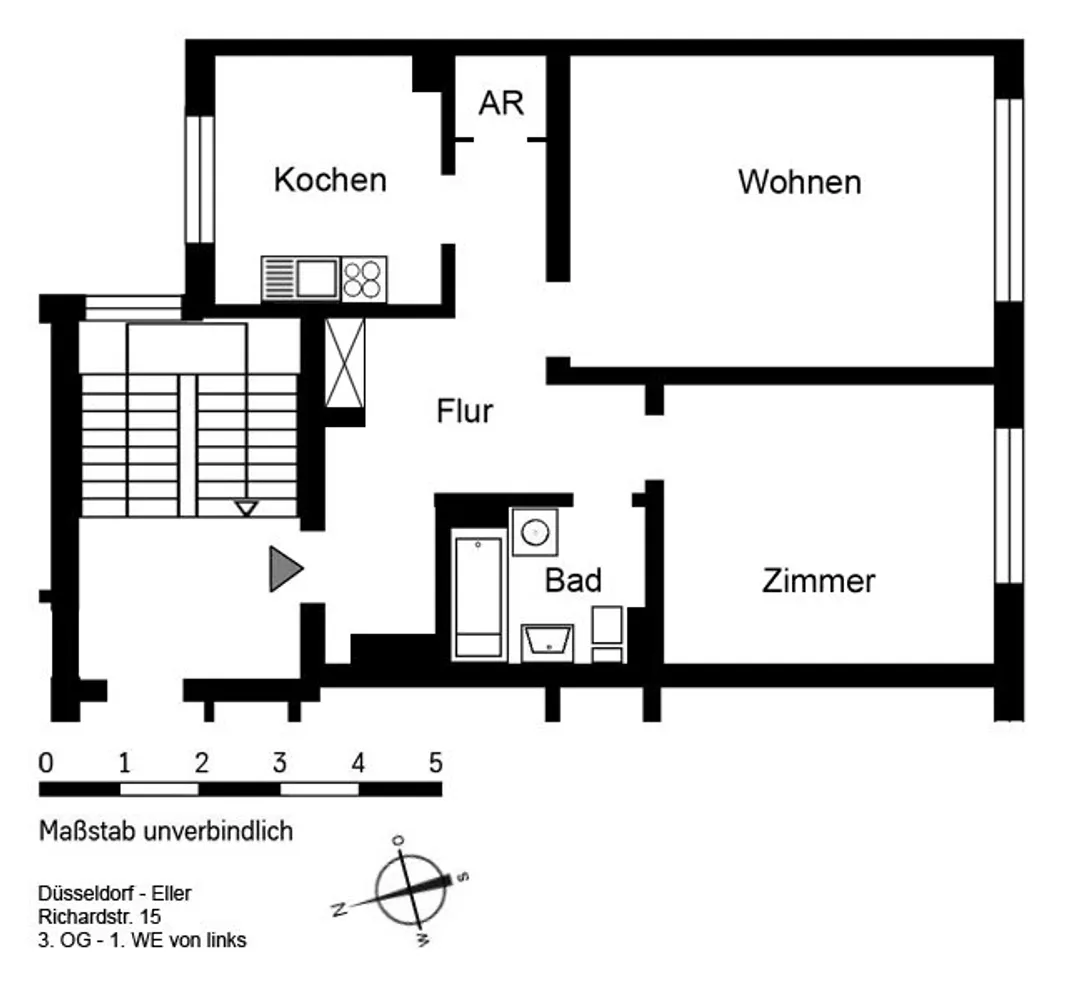 2 room apartment with 63 m² in Düsseldorf – Photo 7