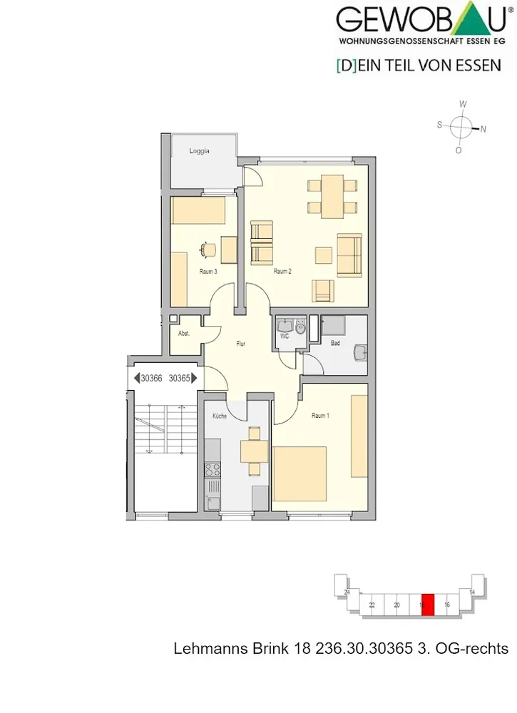 4 Zimmer Wohnung mit 77 m² in Essen – Bild 9