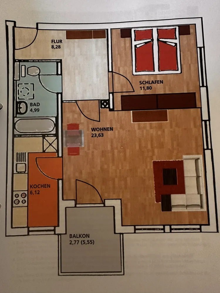 2 Zimmer Wohnung mit 58 m² in Dresden – Bild 2