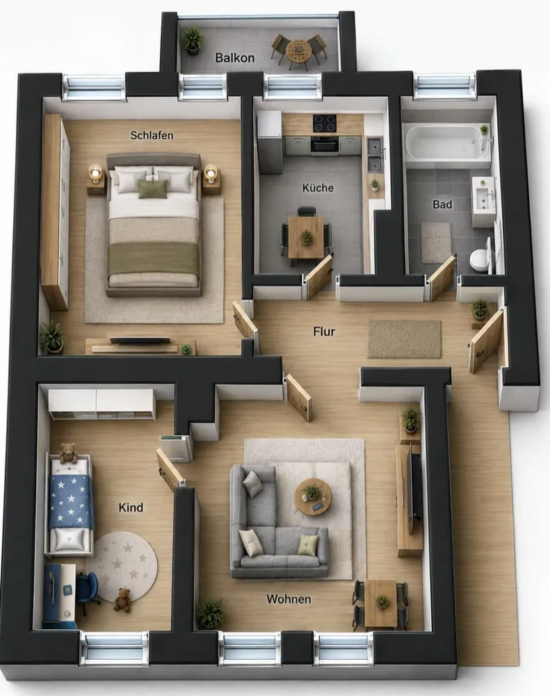 3 room apartment with 61 m² in Eilenburg – Photo 3