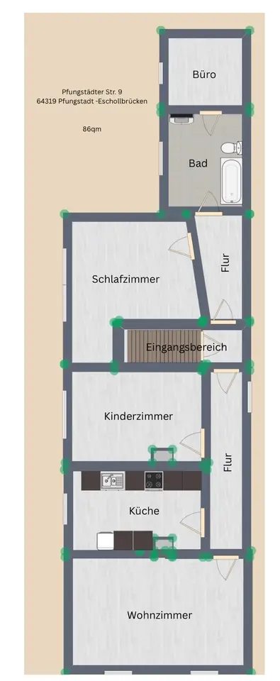 4 Zimmer Wohnung mit 86 m² in Darmstadt – Bild 3