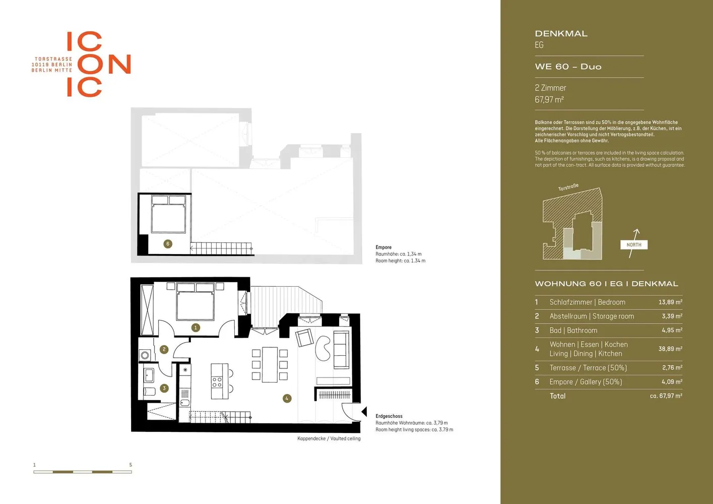 2 Zimmer Wohnung mit 68 m² in Berlin – Bild 1