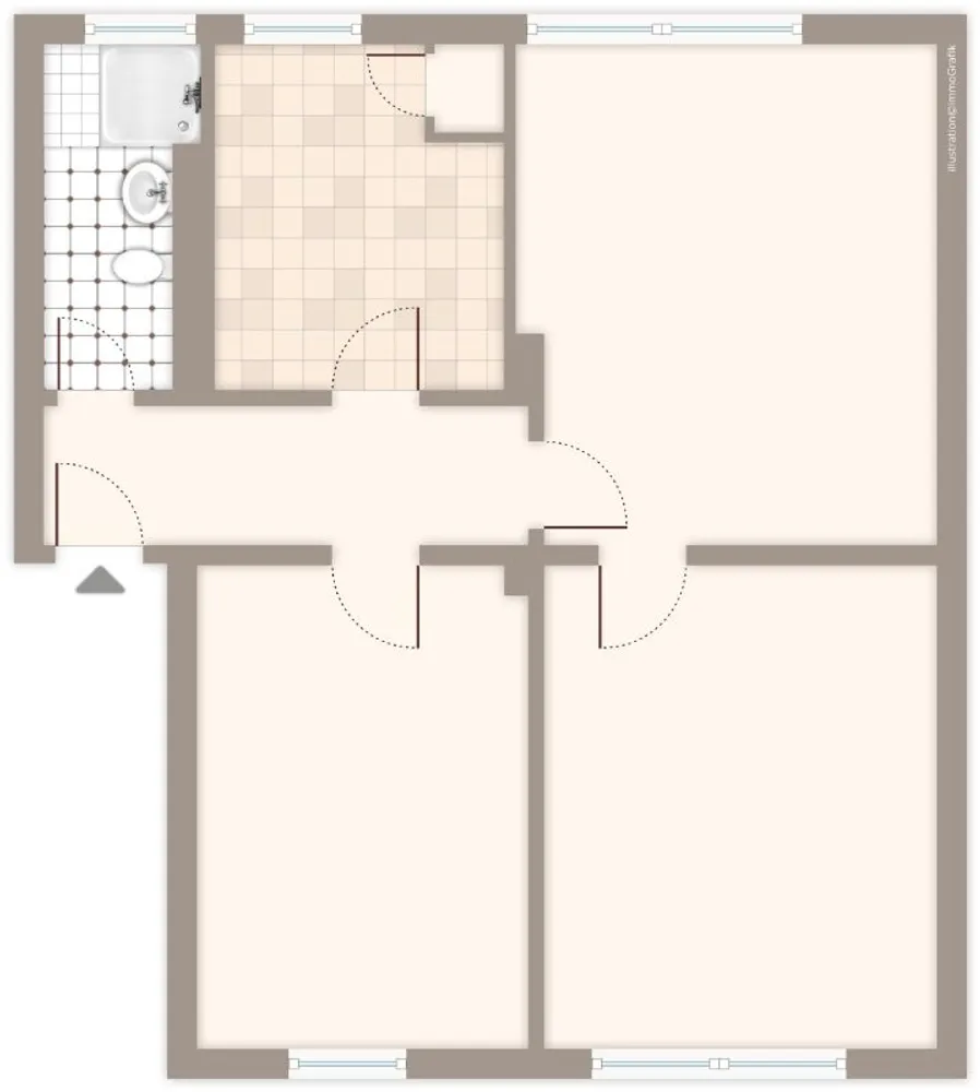 3 Zimmer Wohnung mit 54 m² in Mönchengladbach – Bild 1