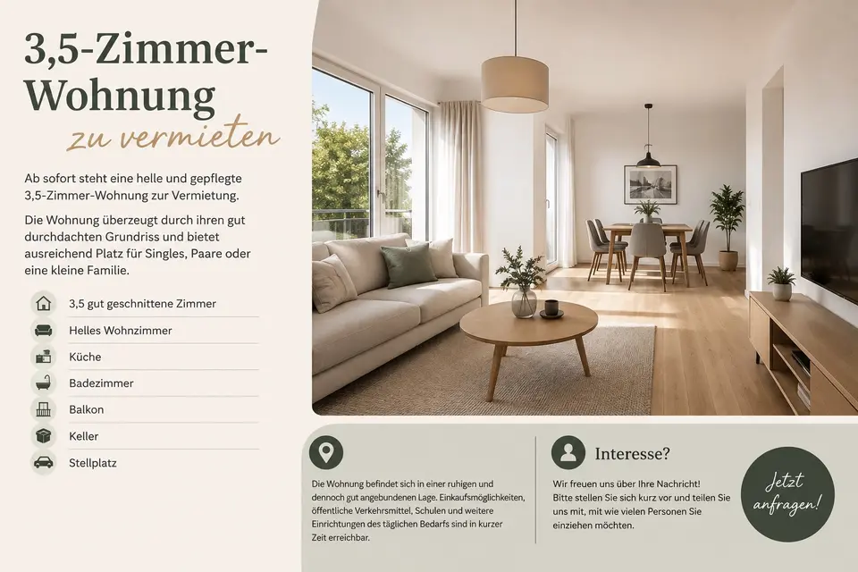 3 Zimmer Wohnung mit 65 m² in Duisburg – Bild 1