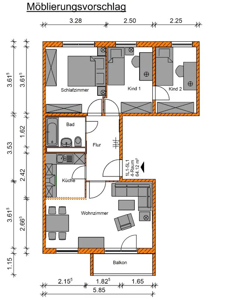 4 Zimmer Wohnung mit 65 m² in Magdeburg – Bild 6
