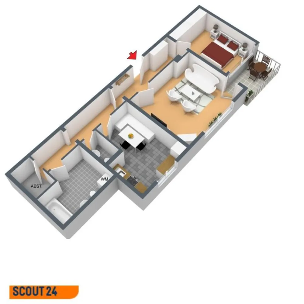 2 Zimmer Wohnung mit 76 m² in Wuppertal – Bild 2
