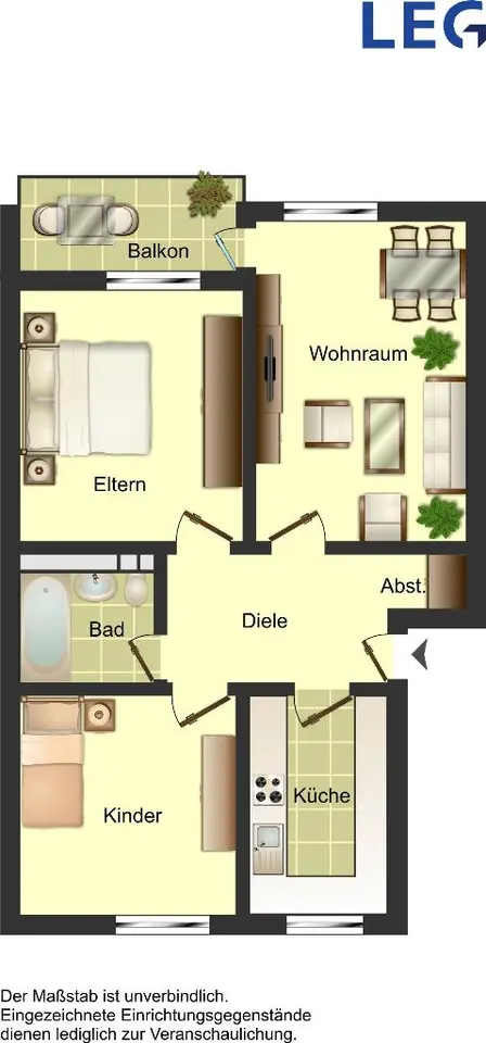 3 Zimmer Wohnung mit 69 m² in Grevenbroich – Bild 2