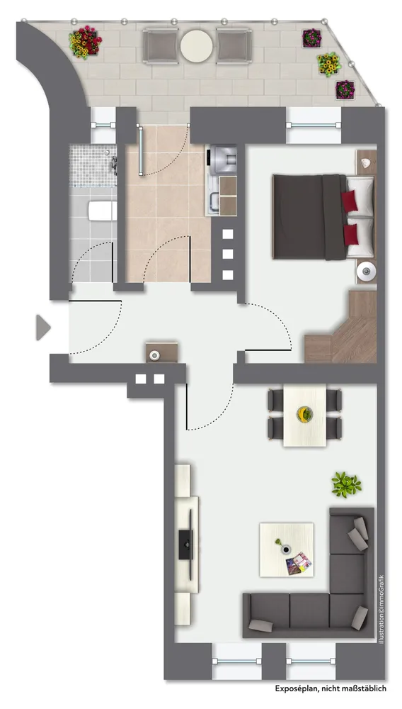 2 Zimmer Wohnung mit 40 m² in München – Bild 4