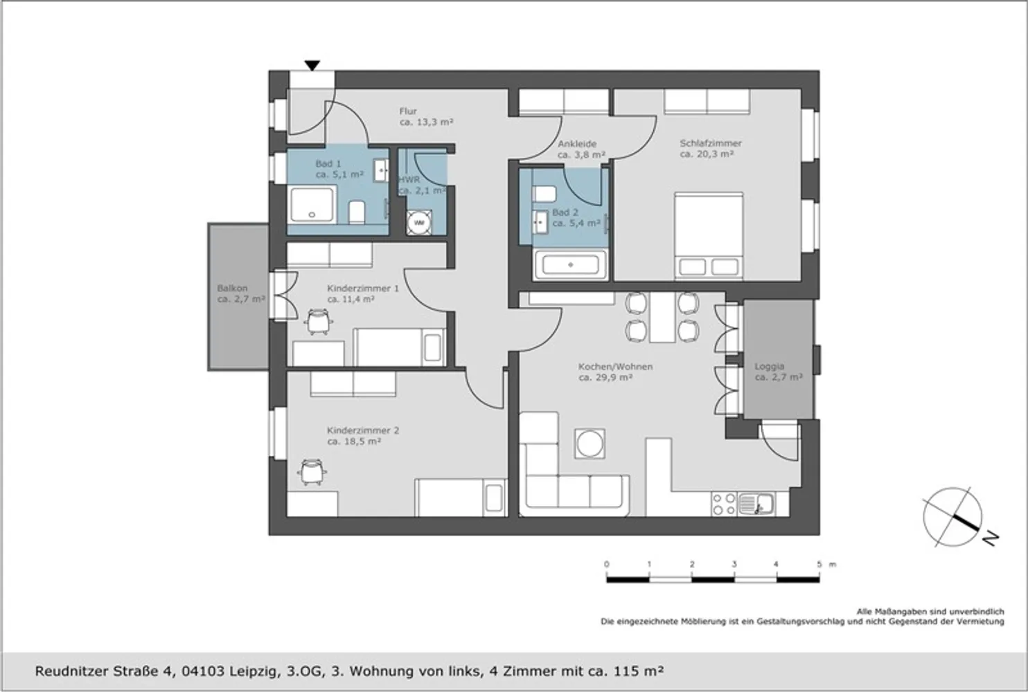 4 Zimmer Wohnung mit 115 m² in Leipzig – Bild 8