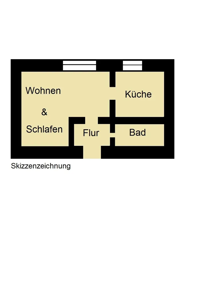 1 Zimmer Wohnung mit 26 m² in Münster – Bild 1