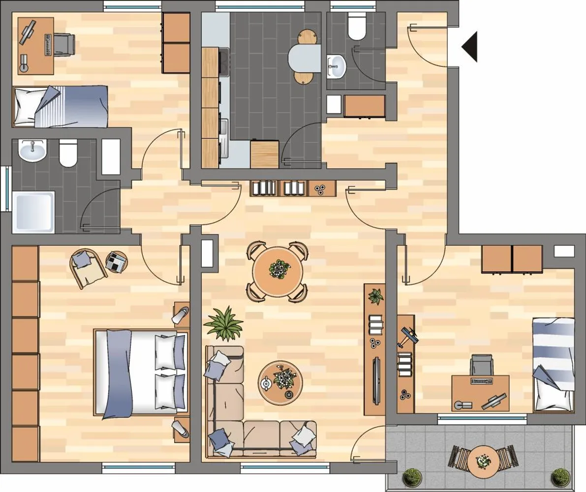 4 Zimmer Wohnung mit 87 m² in Duisburg – Bild 2