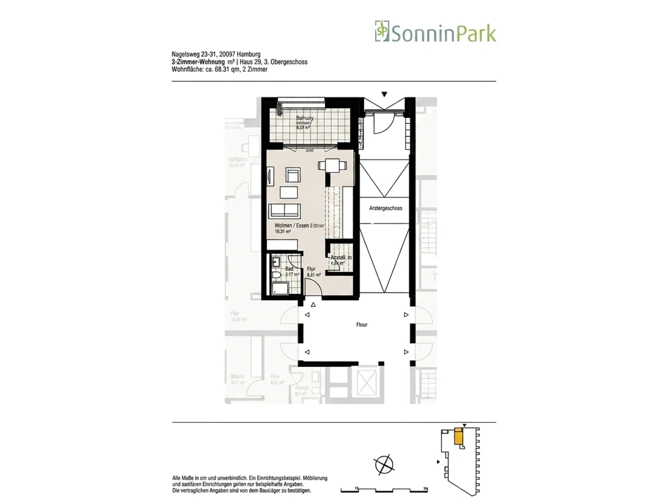 1 Zimmer Wohnung mit 46 m² in Hamburg – Bild 3