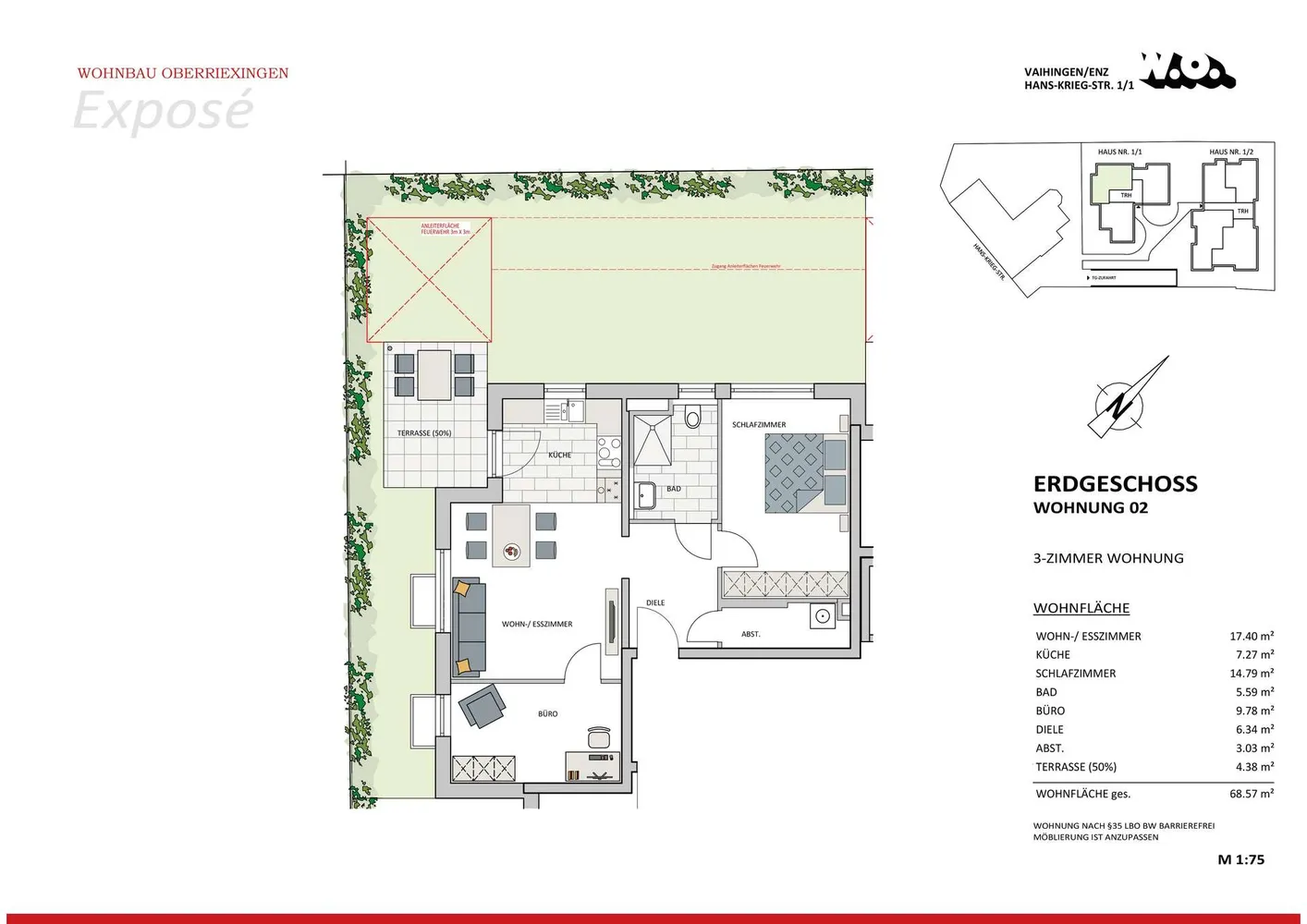 3 Zimmer Wohnung mit 69 m² in Vaihingen an der Enz – Bild 1