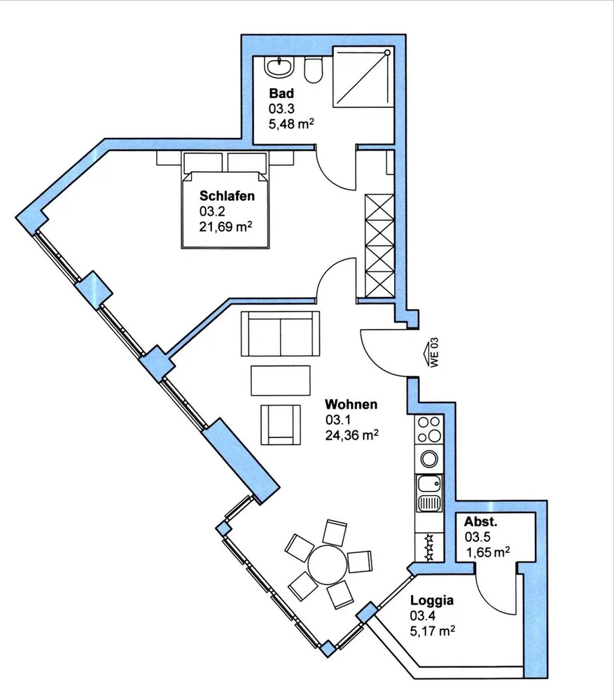 2 Zimmer Wohnung mit 55 m² in Stade – Bild 3