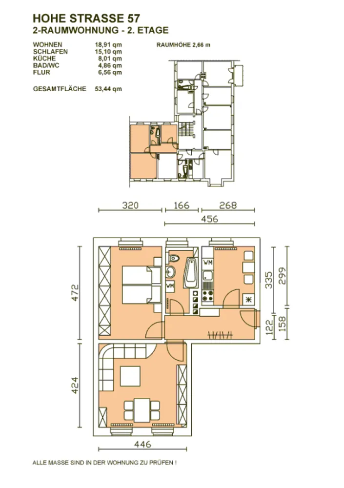 2 Zimmer Wohnung mit 57 m² in Dresden – Bild 2