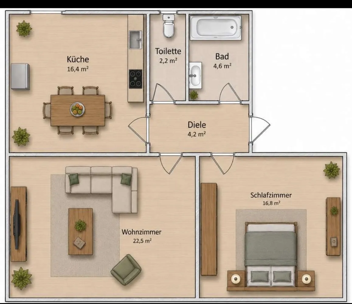 2 Zimmer Wohnung mit 67 m² in Krefeld – Bild 6