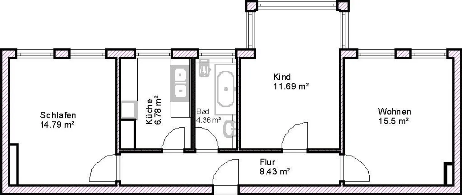 3 room apartment with 62 m² in Magdeburg – Photo 2