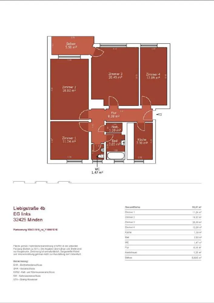 2 Zimmer Wohnung mit 42 m² in Minden – Bild 9