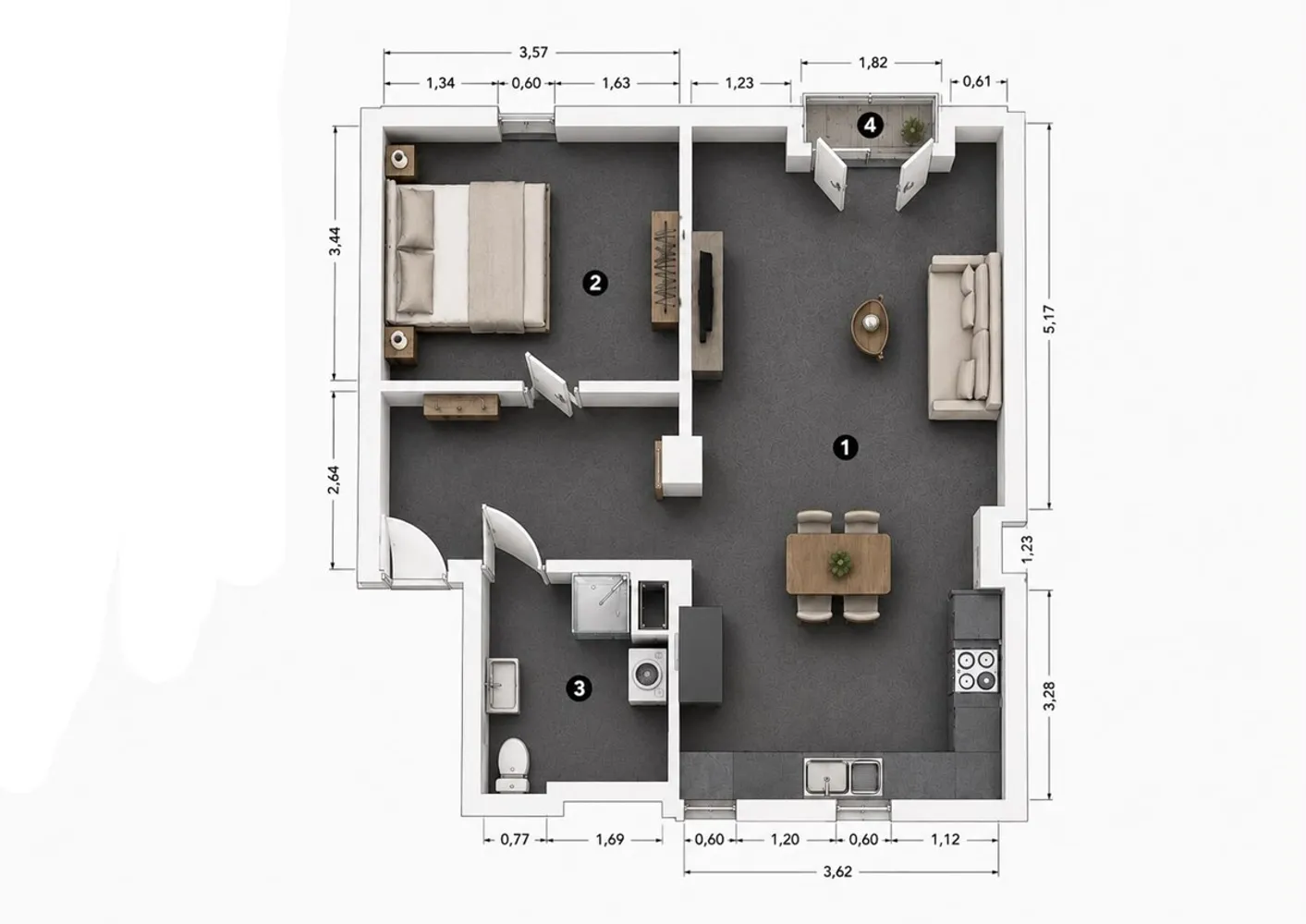 2 Zimmer Wohnung mit 66 m² in Kiel – Bild 2