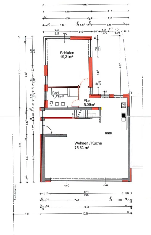 2 Zimmer Wohnung mit 110 m² in Wiesbaden – Bild 8