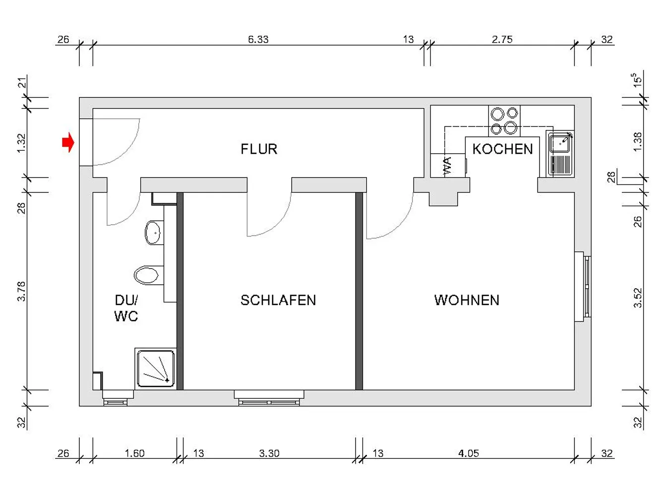 2 Zimmer Wohnung mit 48 m² in Chemnitz – Bild 3
