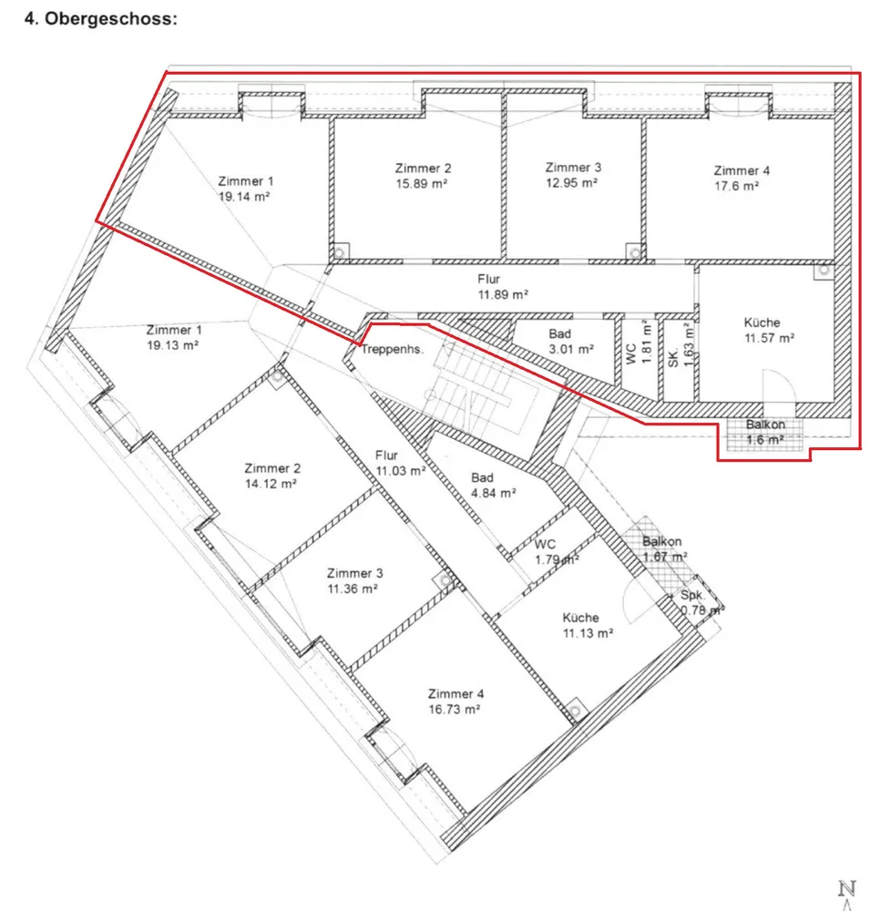 4 Zimmer Wohnung mit 96 m² in Pforzheim – Bild 2