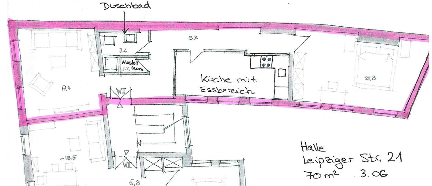 2 Zimmer Wohnung mit 70 m² in Halle (Saale) – Bild 8