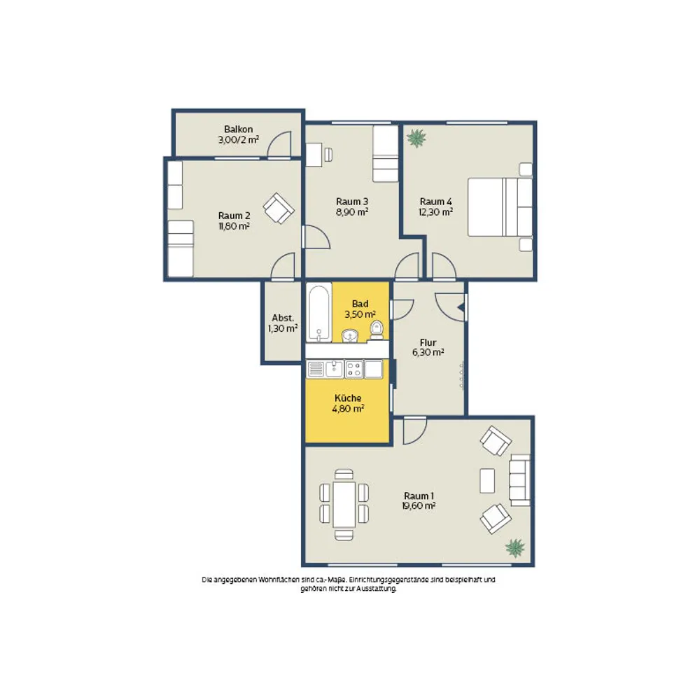 4 room apartment with 71 m² in Leipzig – Photo 2