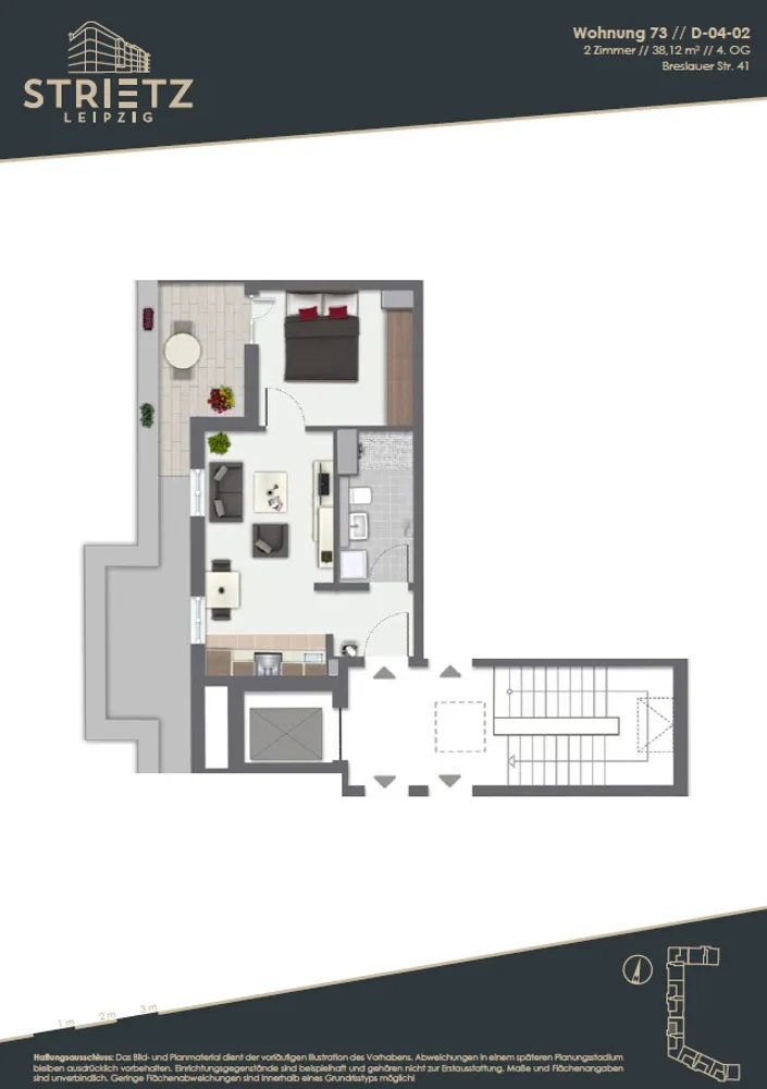 2 Zimmer Wohnung mit 37 m² in Leipzig – Bild 6