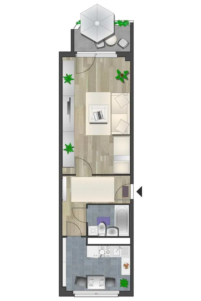 1 Zimmer Wohnung mit 41 m² in Chemnitz – Bild 2