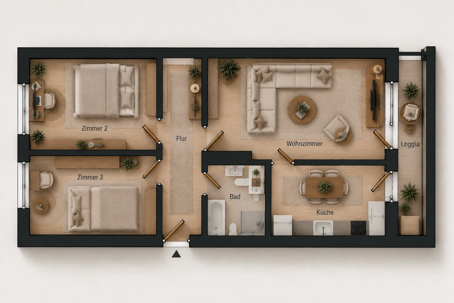 3 Zimmer Wohnung mit 71 m² in Berlin – Bild 3