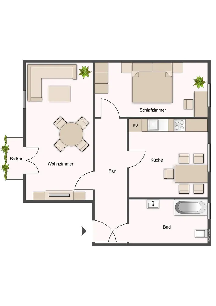 2 room apartment with 65 m² in Chemnitz – Photo 7