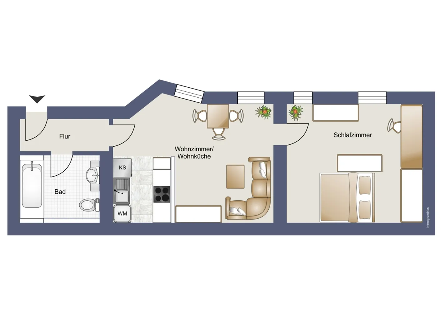 2 Zimmer Wohnung mit 46 m² in Halle (Saale) – Bild 8