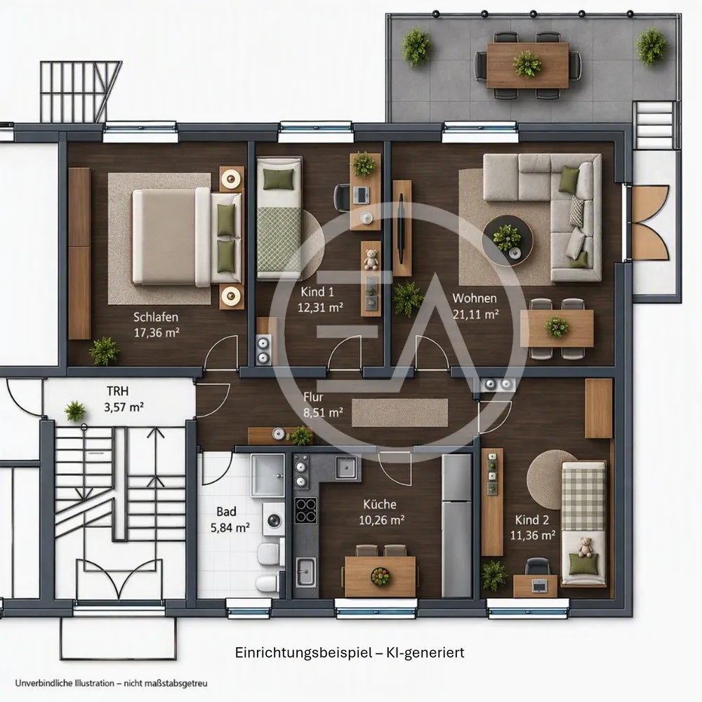 4 Zimmer Wohnung mit 90 m² in Worms – Bild 4