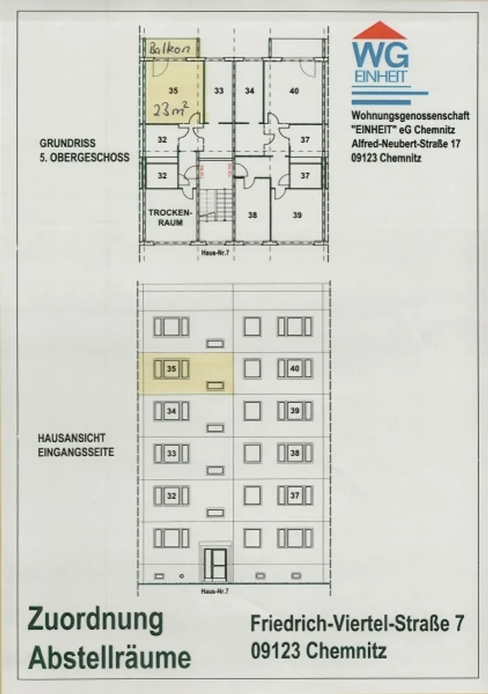 3 Zimmer Wohnung mit 56 m² in Chemnitz – Bild 3