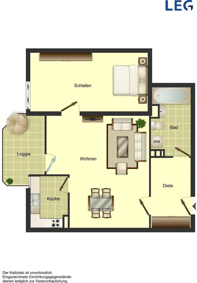 2 Zimmer Wohnung mit 60 m² in Wuppertal – Bild 2