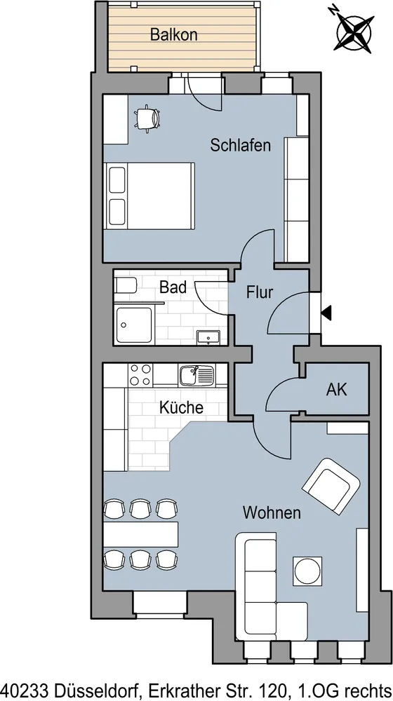 2 Zimmer Wohnung mit 70 m² in Düsseldorf – Bild 7