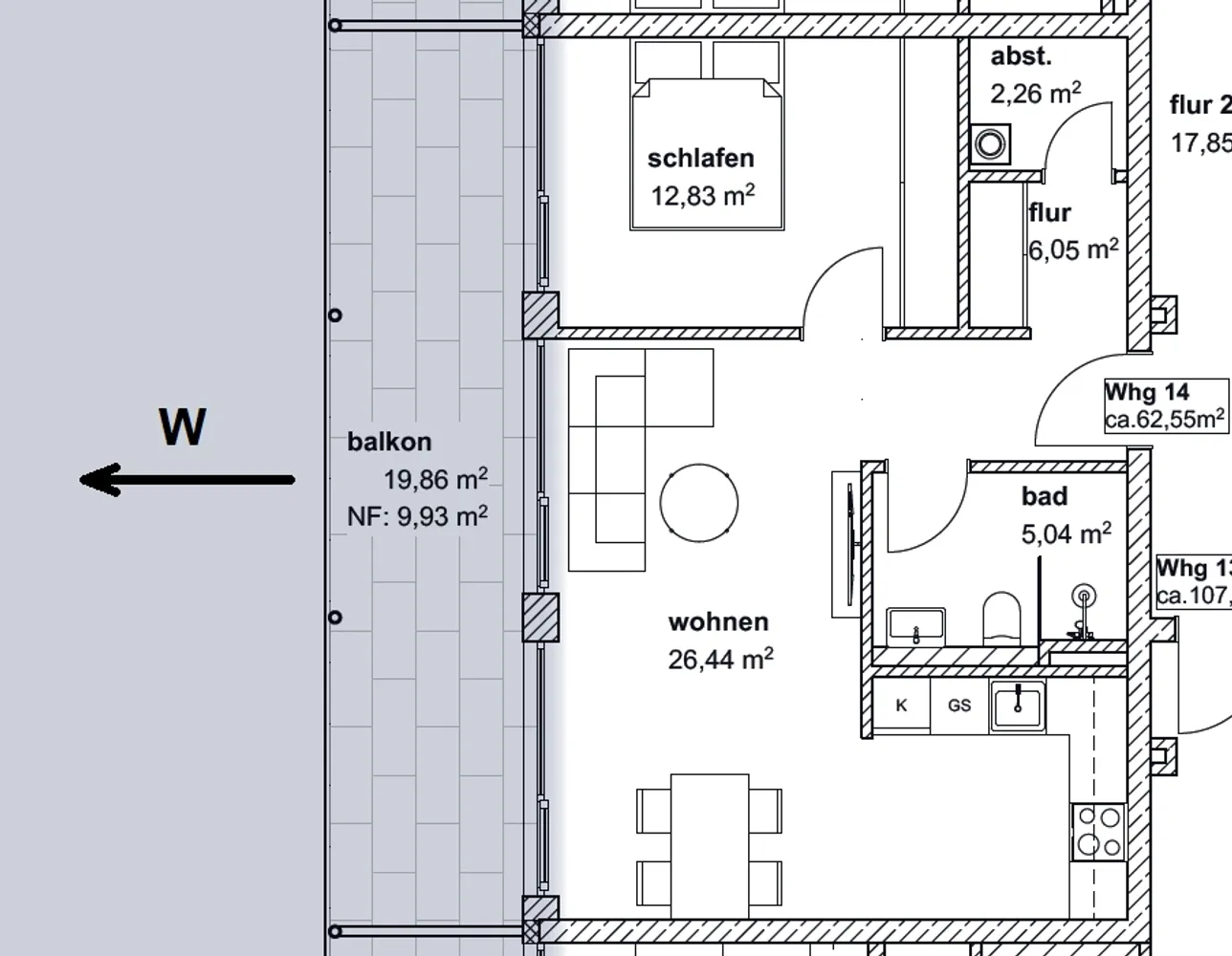 2 Zimmer Wohnung mit 63 m² in Ingolstadt – Bild 6