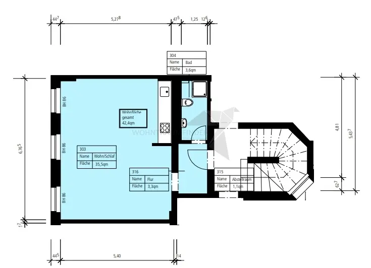 Studio mit 42 m² in Zwickau – Bild 5