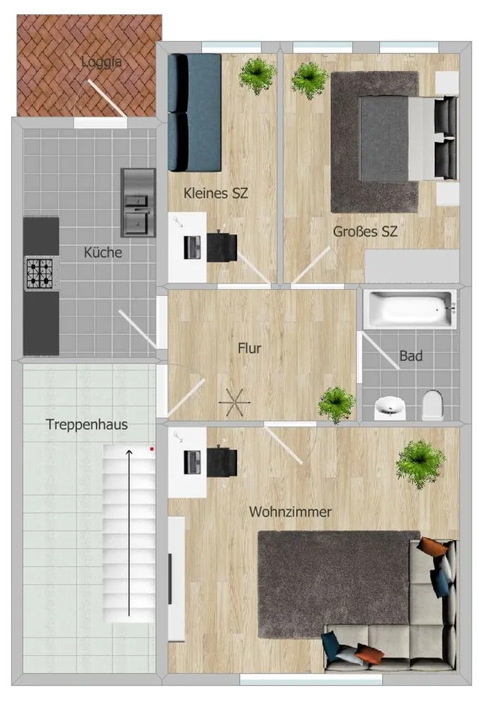 3 Zimmer Wohnung mit 60 m² in Hildesheim – Bild 3