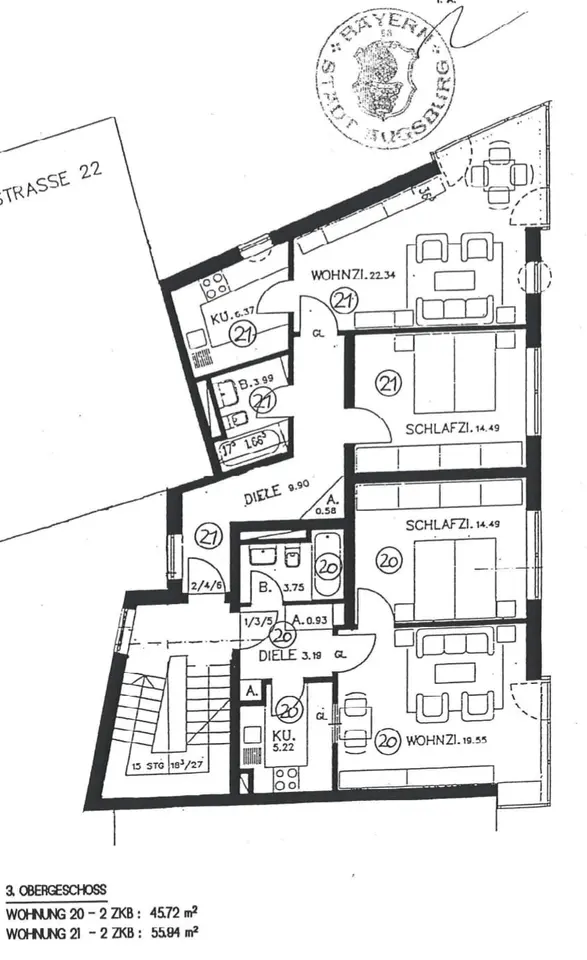 2 Zimmer Wohnung mit 56 m² in Augsburg – Bild 7