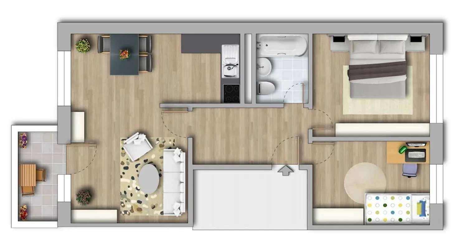 3 Zimmer Wohnung mit 57 m² in Bitterfeld-Wolfen – Bild 11