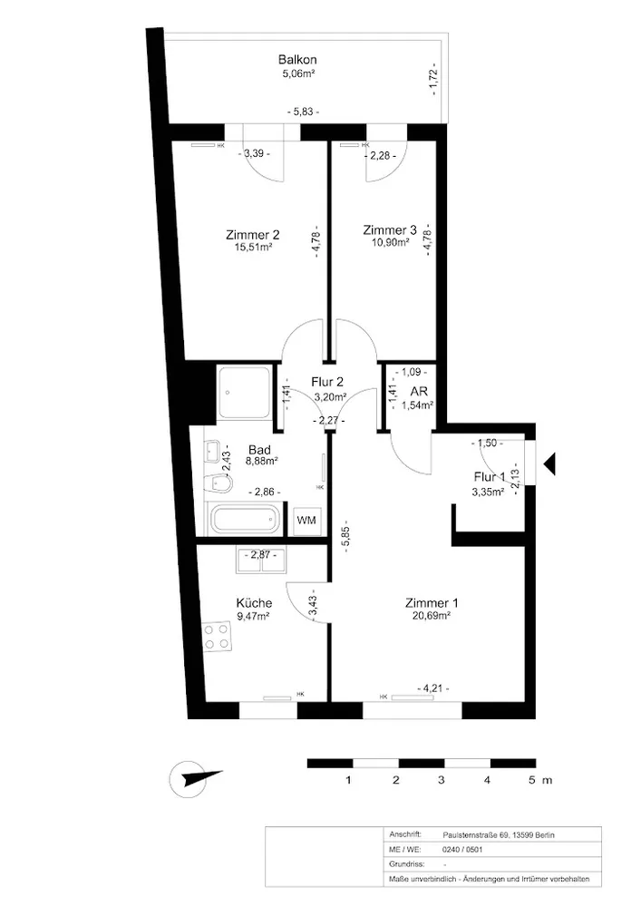 3 Zimmer Wohnung mit 79 m² in Berlin – Bild 5