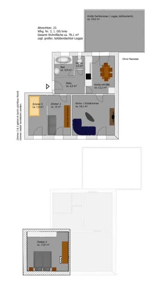 2 Zimmer Wohnung mit 60 m² in Wuppertal – Bild 2