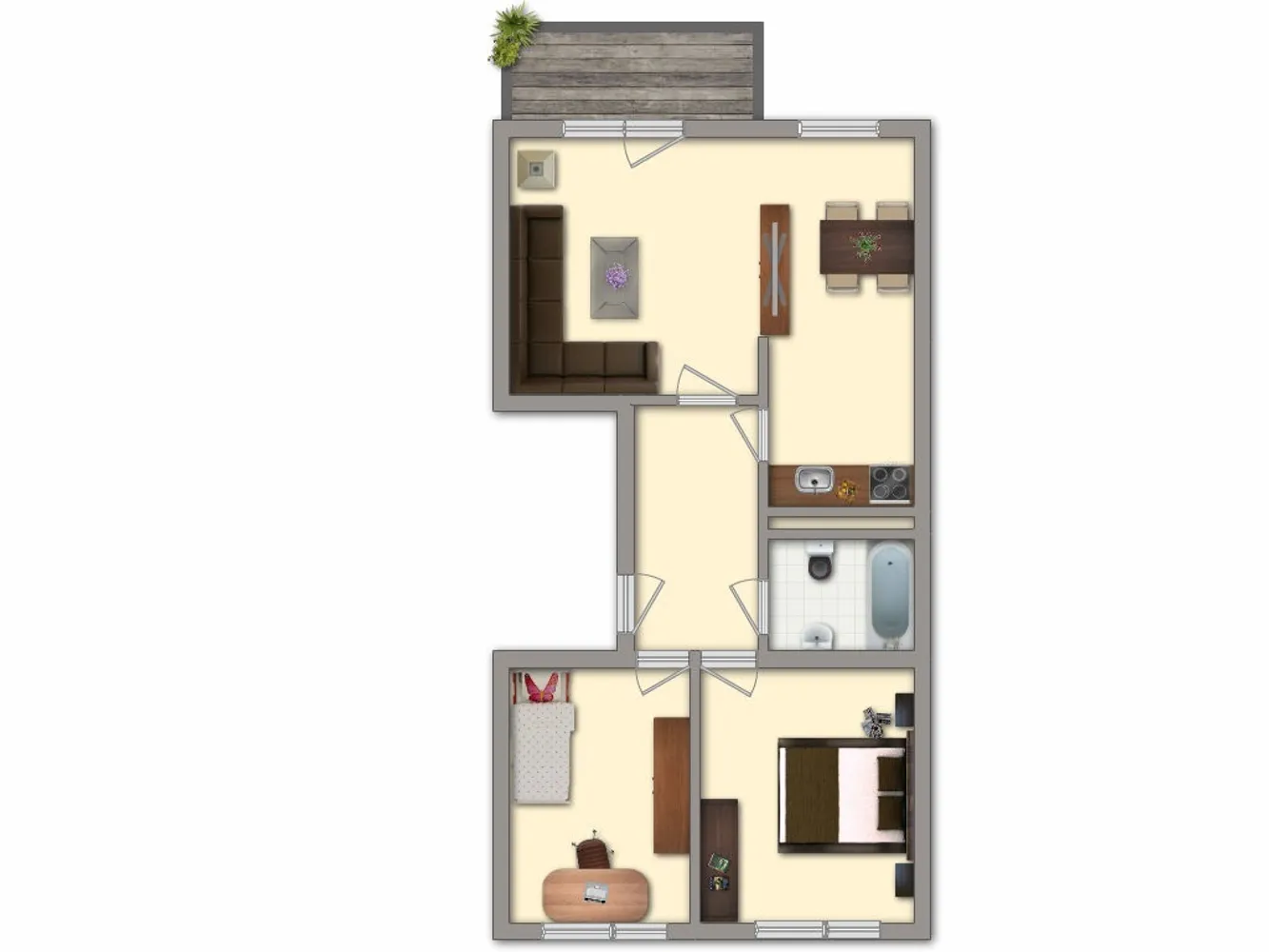 3 Zimmer Wohnung mit 56 m² in Chemnitz – Bild 3
