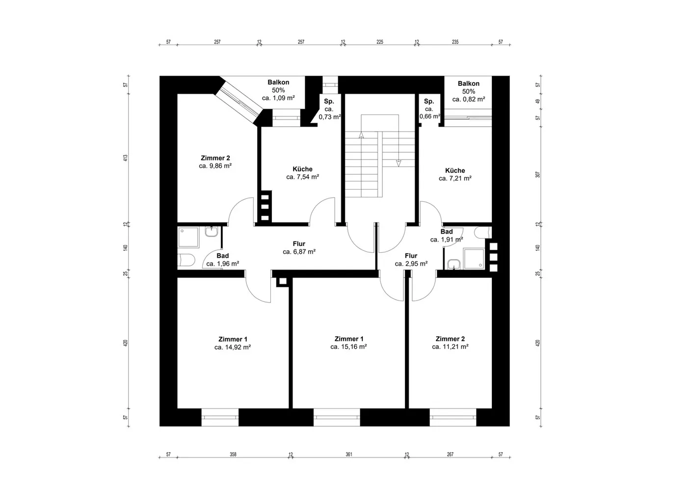 2 Zimmer Wohnung mit 43 m² in Offenbach am Main – Bild 2