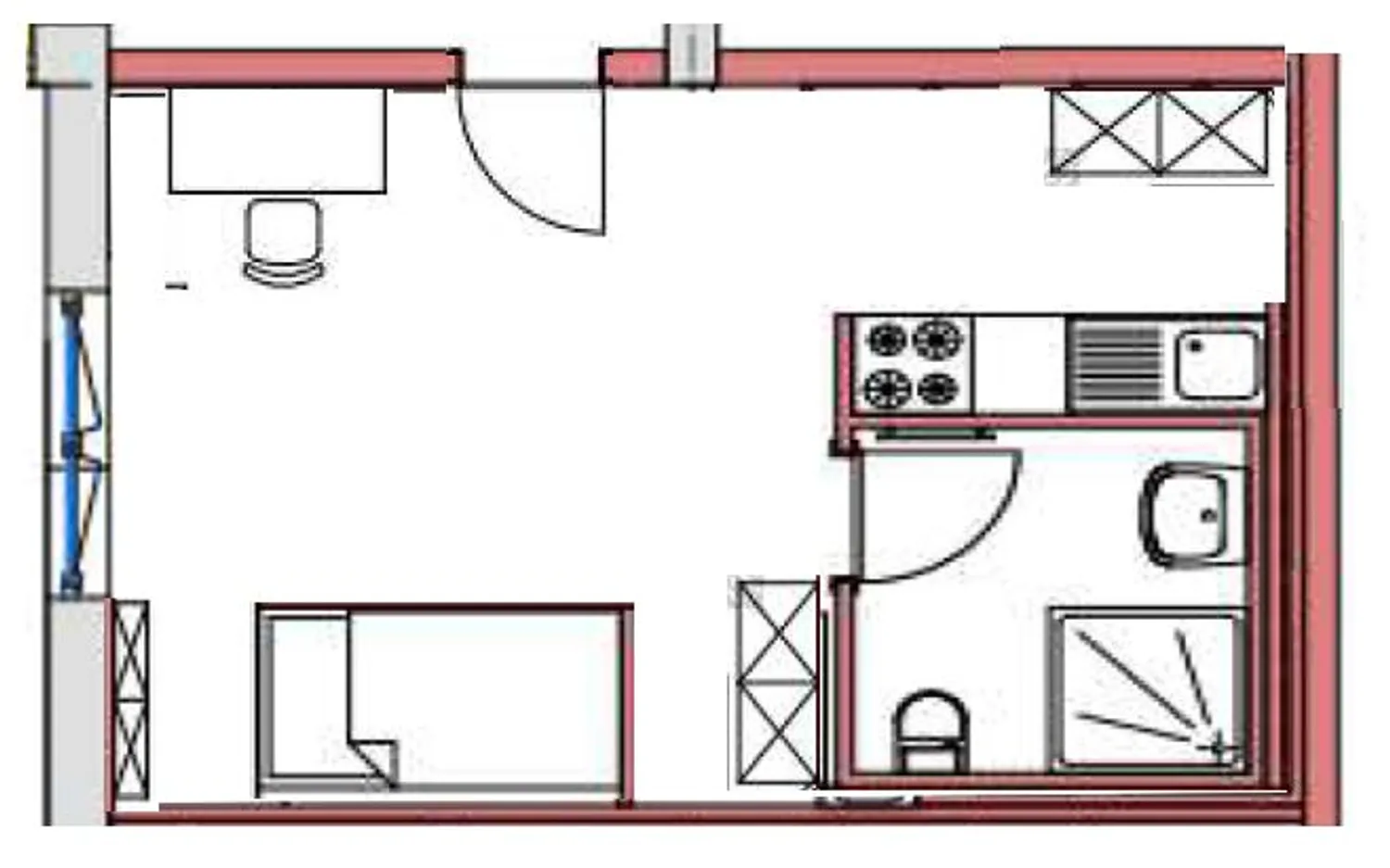 1 Zimmer Wohnung mit 23 m² in Karlsruhe – Bild 2